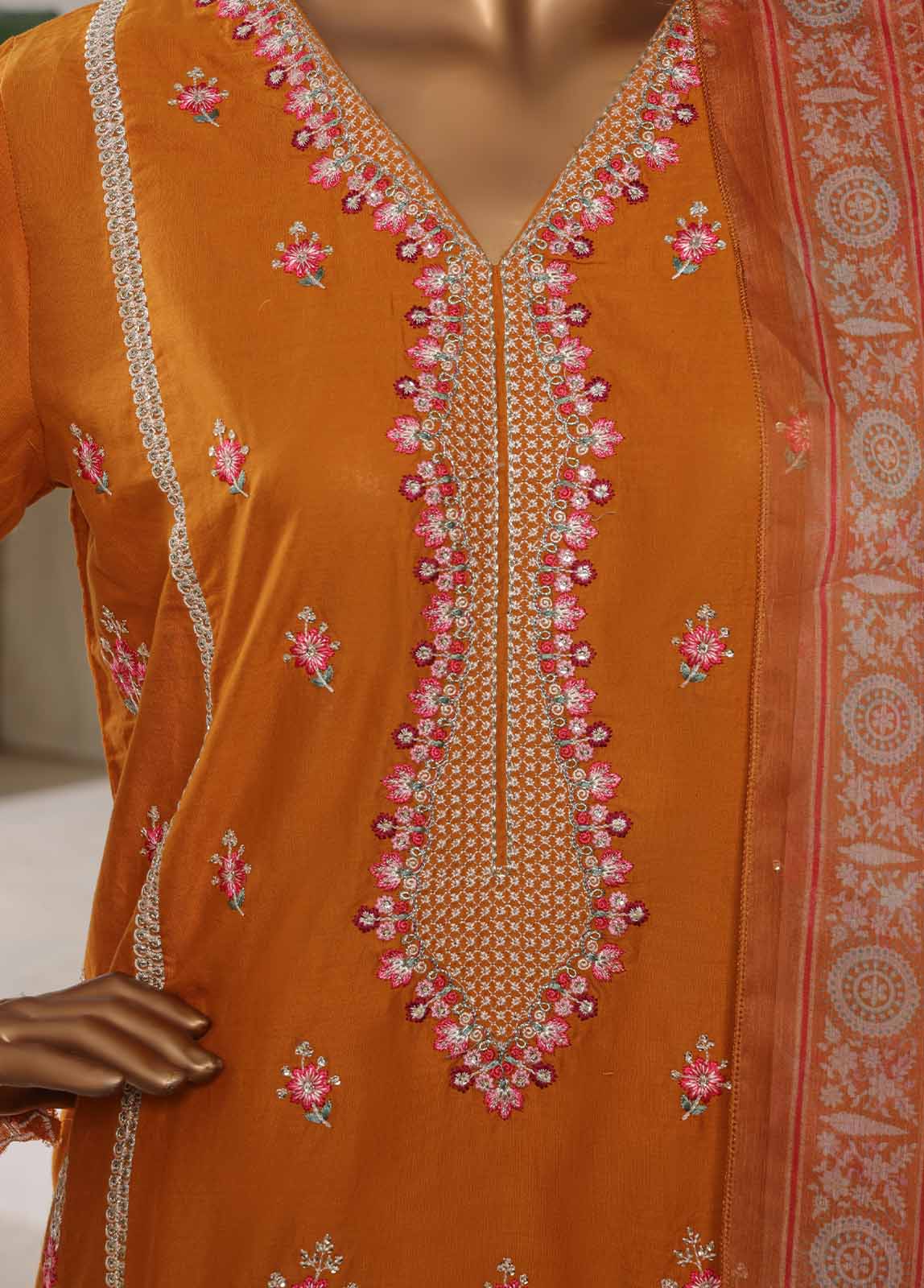 LF-047-EMB R68- 3 Piece Luxury Embroidered Stitched Suit