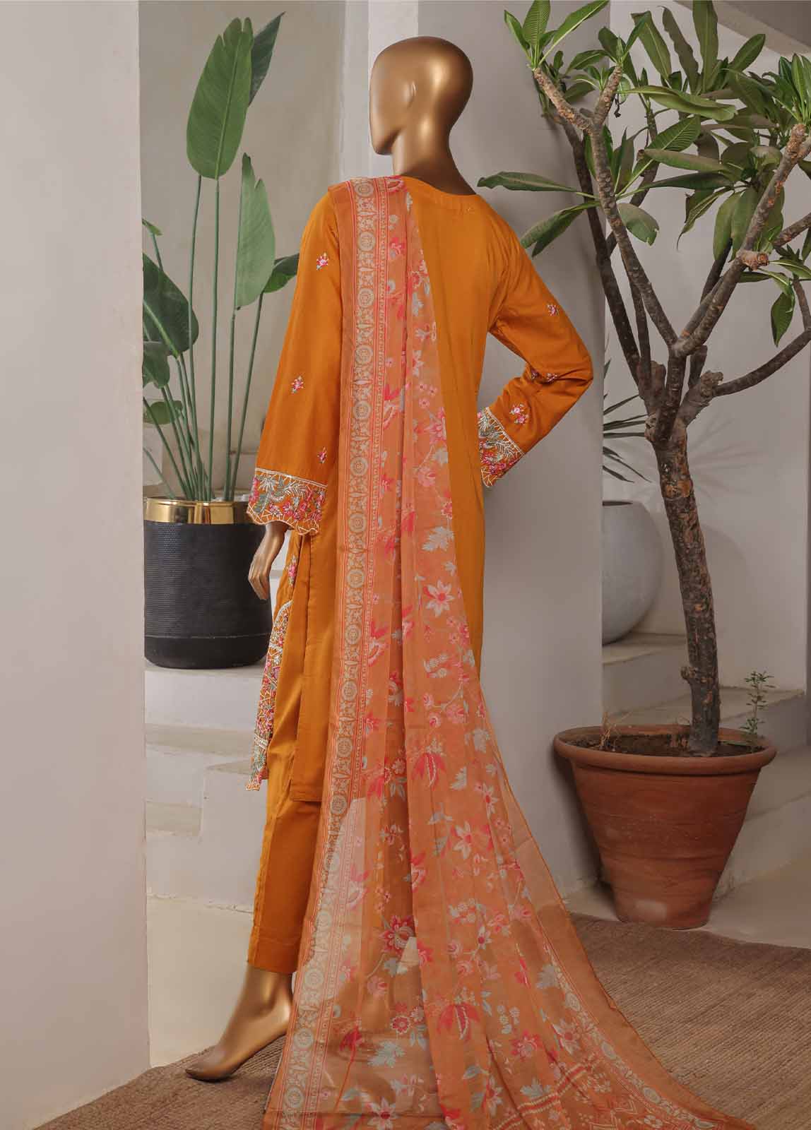 Bin Saeed Fabric - LF-047-EMB R68- 3 Piece Luxury Embroidered Stitched Suit