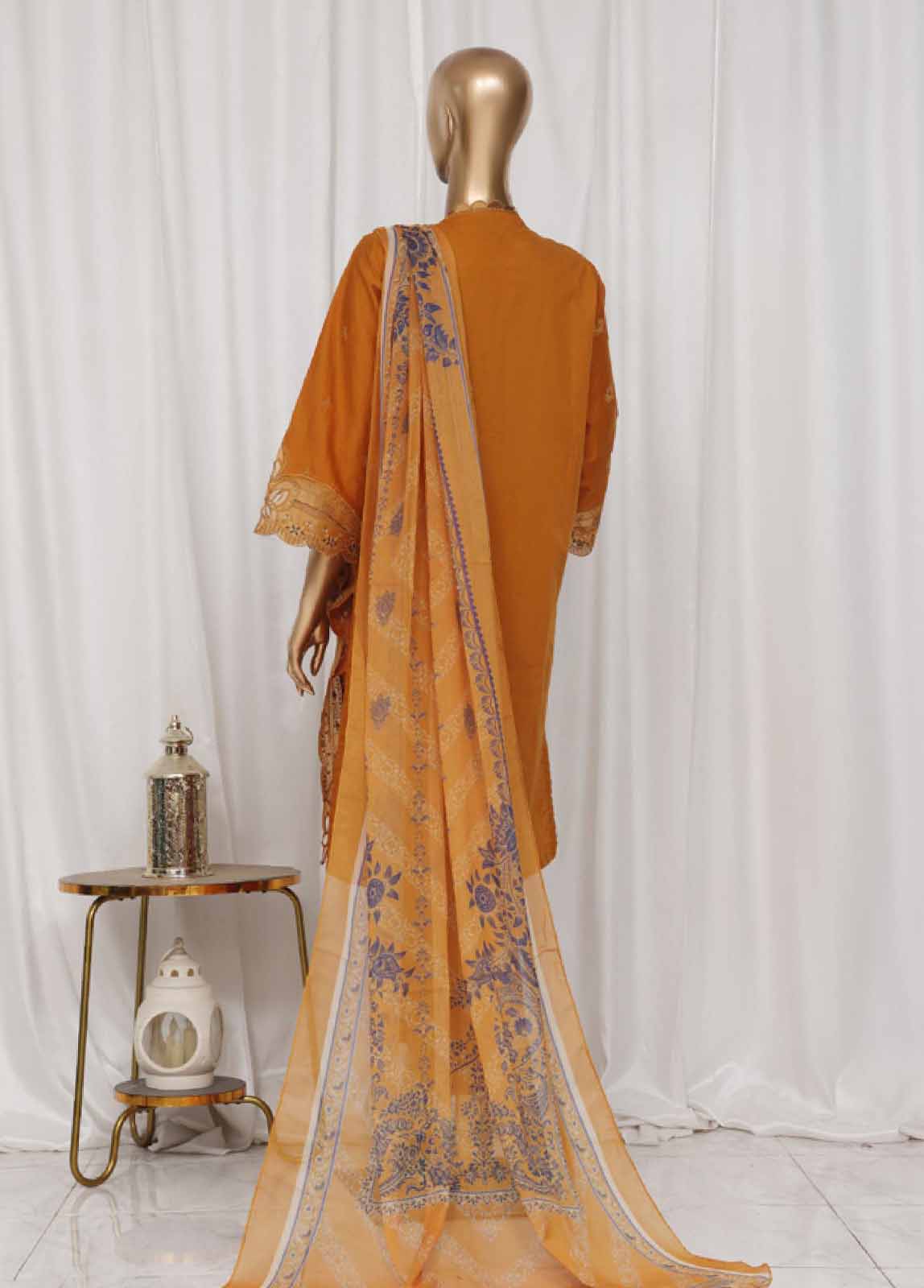 Bin Saeed Fabric - LF-047A- 3 Piece Luxury Embroidered Stitched Suit