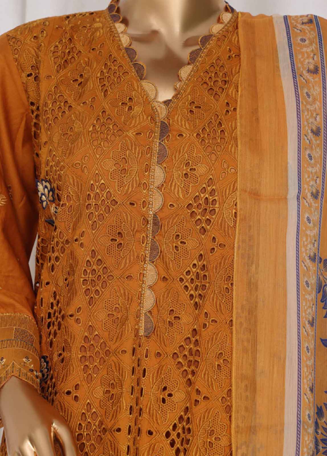 Bin Saeed Fabric - LF-047A- 3 Piece Luxury Embroidered Stitched Suit