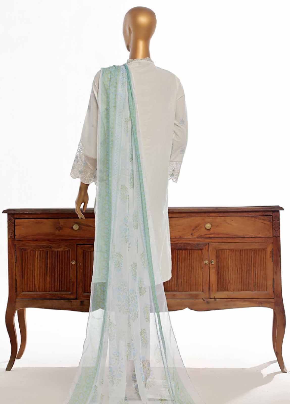 Bin Saeed Fabric - LF-053B- 3 Piece Embroidered Stitched Suit