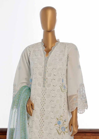 LF-053B- 3 Piece Embroidered Stitched Suit