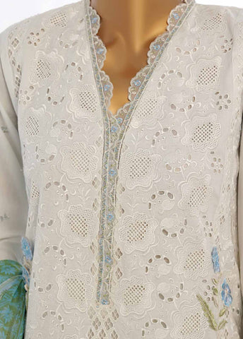 LF-053B- 3 Piece Embroidered Stitched Suit