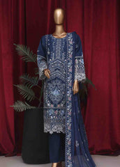 LF-D-59 - 3 Piece Luxury Embroidered Stitched Suit