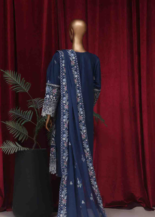 LF-D-59 - 3 Piece Luxury Embroidered Stitched Suit