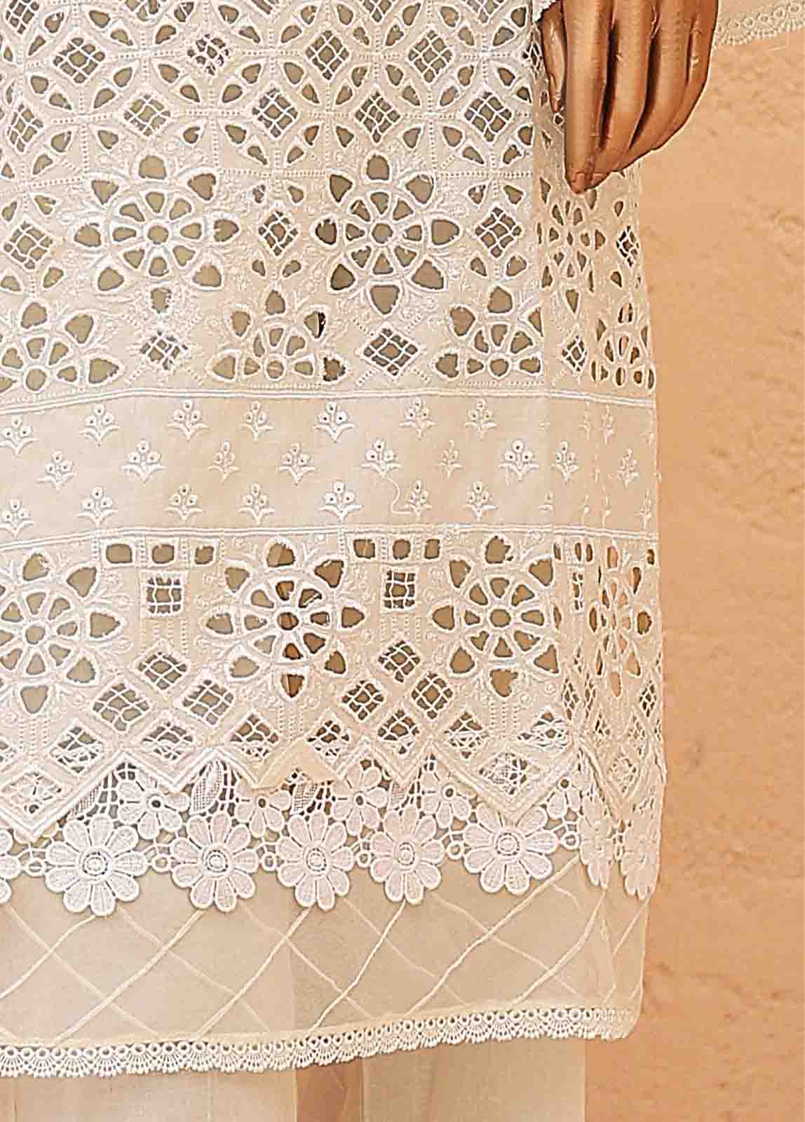 Bin Saeed Fabric - LF-064-3 Piece Chikankari Stitched Suit