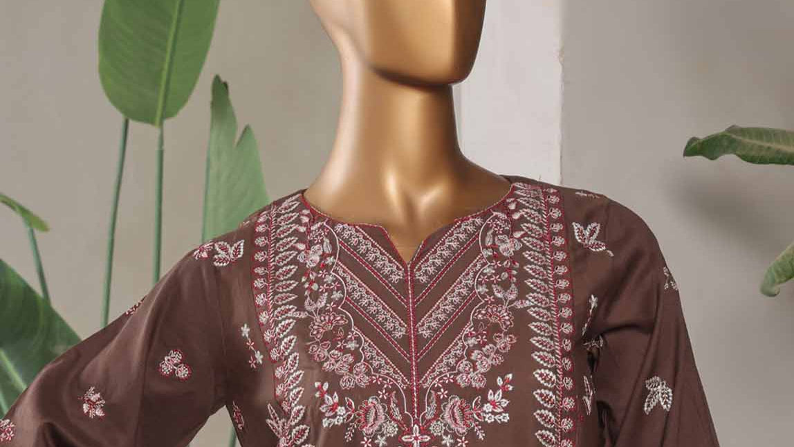Bin Saeed Fabric - LF-076-EMB R68- 3 Piece Luxury Embroidered Stitched Suit