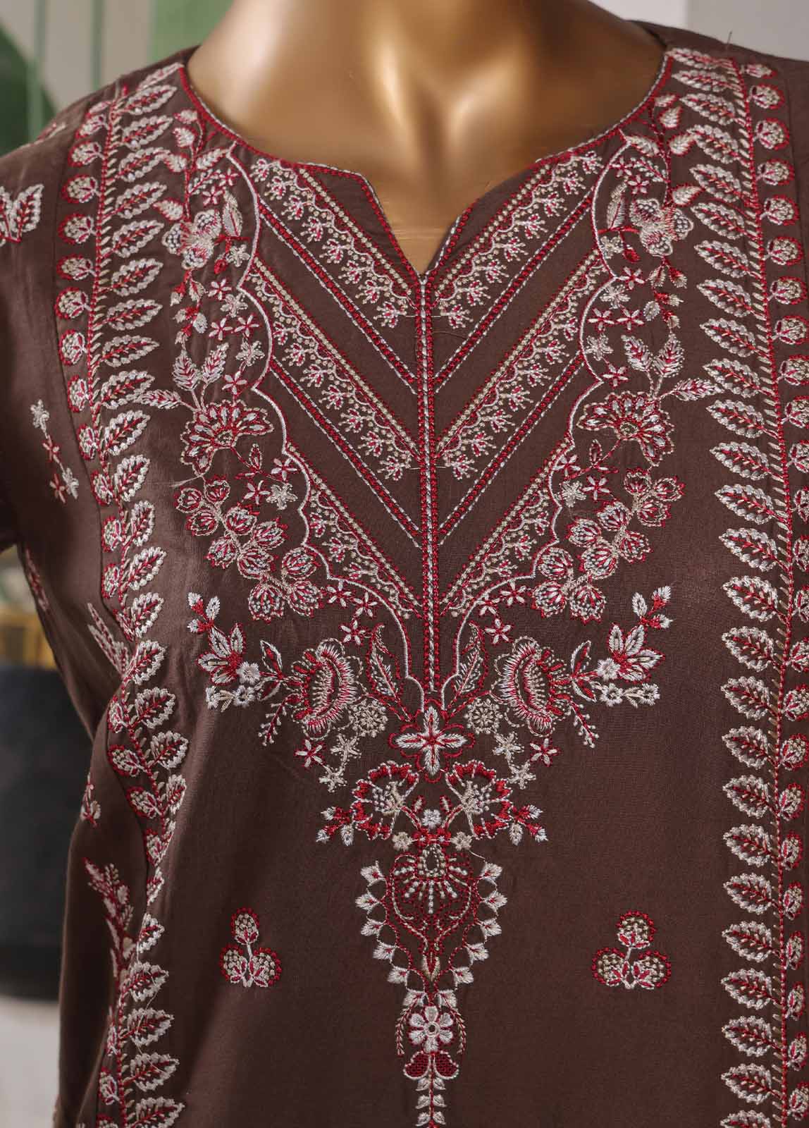 LF-076-EMB R68- 3 Piece Luxury Embroidered Stitched Suit
