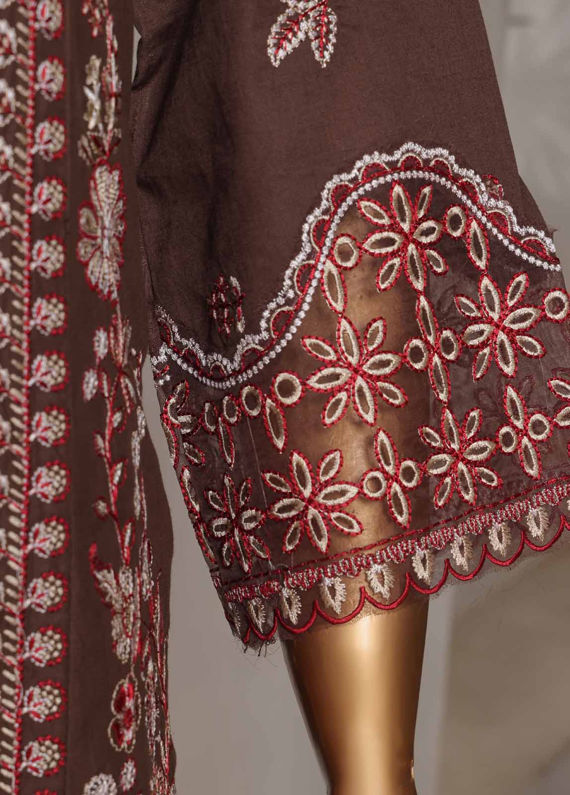 LF-076-EMB R68- 3 Piece Luxury Embroidered Stitched Suit