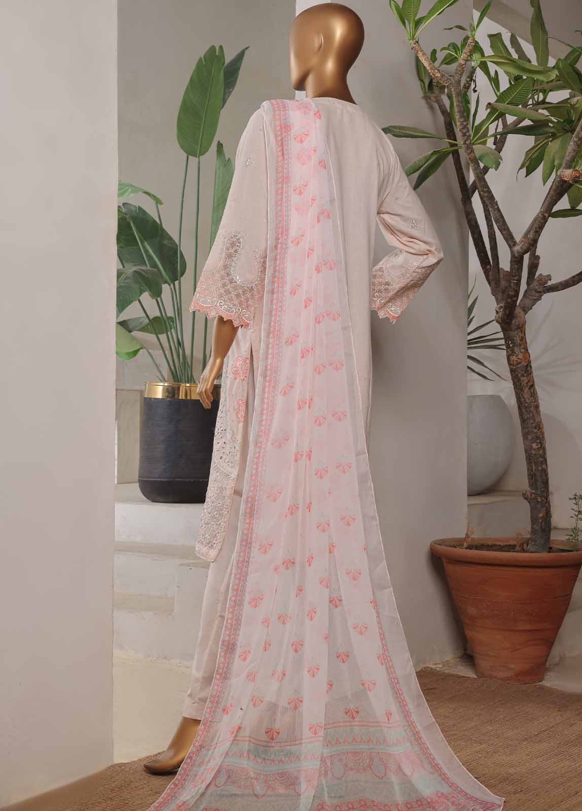 Bin Saeed Fabric - LF-082 A-EMBC R68- 3 Piece Luxury Embroidered Stitched Suit