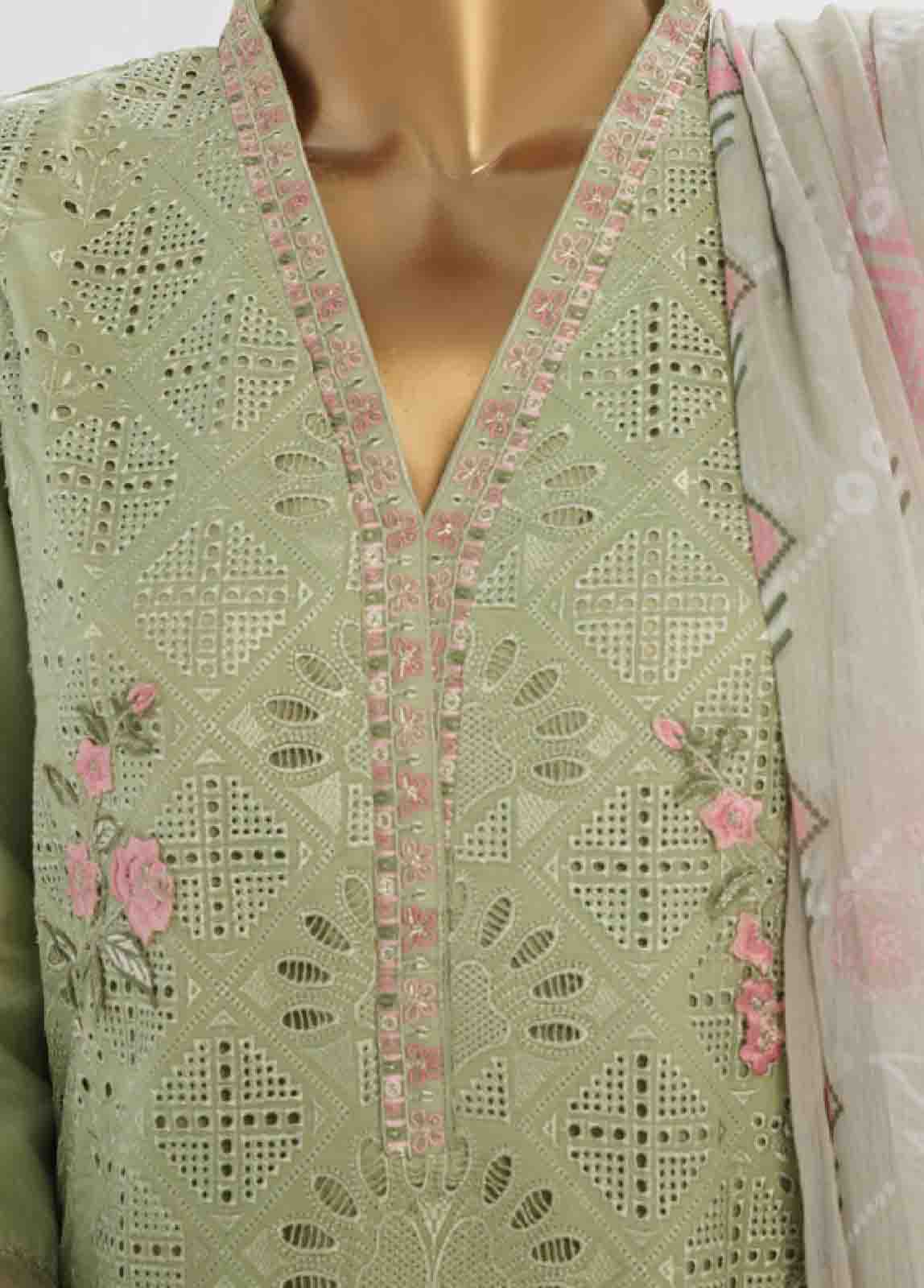 Bin Saeed Fabric - LF-093 F- 3 Piece Luxury Embroidered Stitched Suit