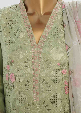 Bin Saeed Fabric - LF-093 F- 3 Piece Luxury Embroidered Stitched Suit
