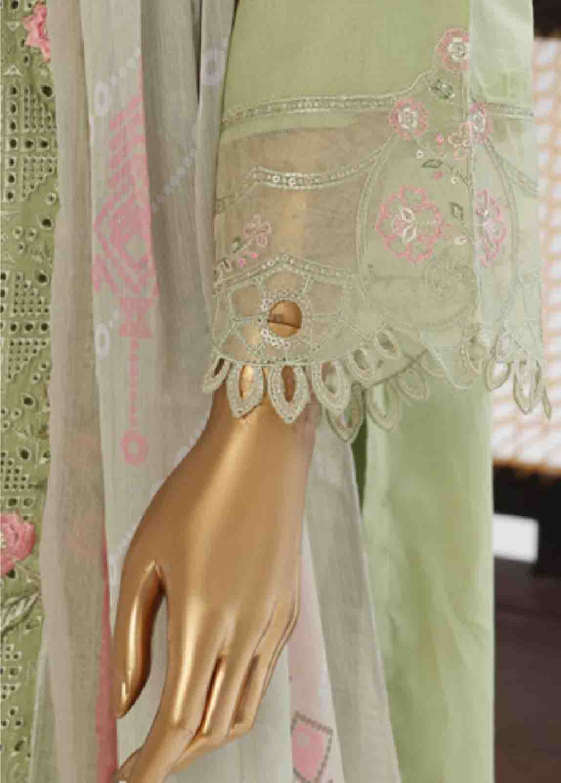 Bin Saeed Fabric - LF-093 F- 3 Piece Luxury Embroidered Stitched Suit