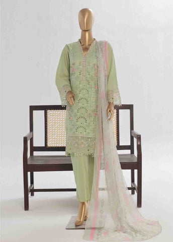Bin Saeed Fabric - LF-093 F- 3 Piece Luxury Embroidered Stitched Suit