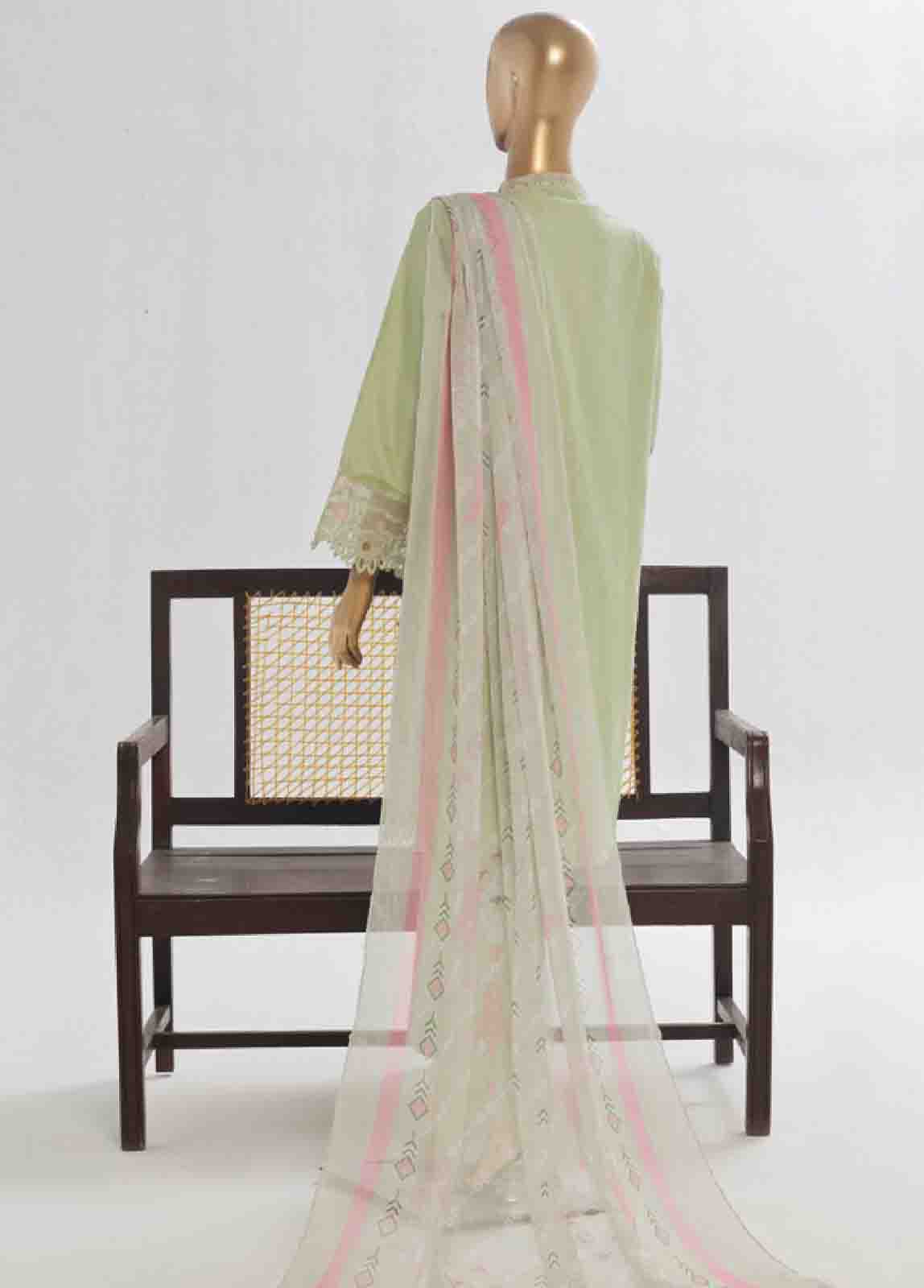 Bin Saeed Fabric - LF-093 F- 3 Piece Luxury Embroidered Stitched Suit