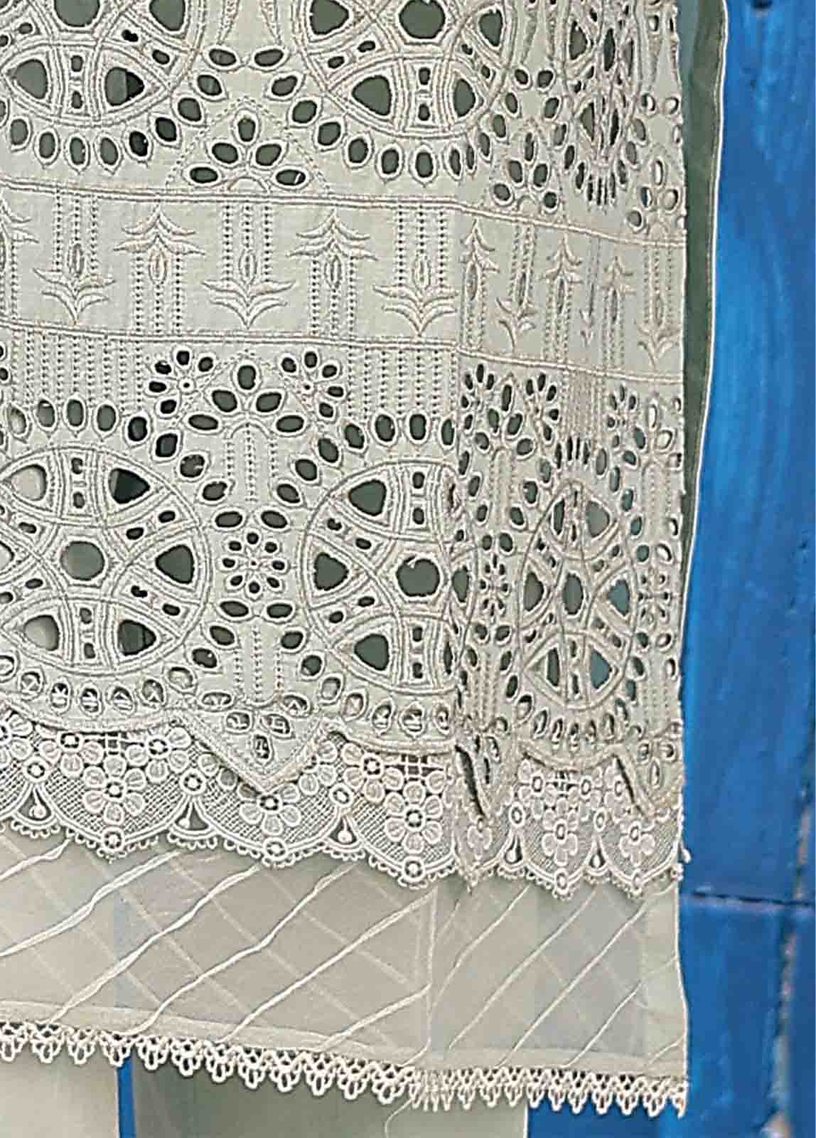 Bin Saeed Fabric - LF-098-3 Piece Chikankari Stitched Suit