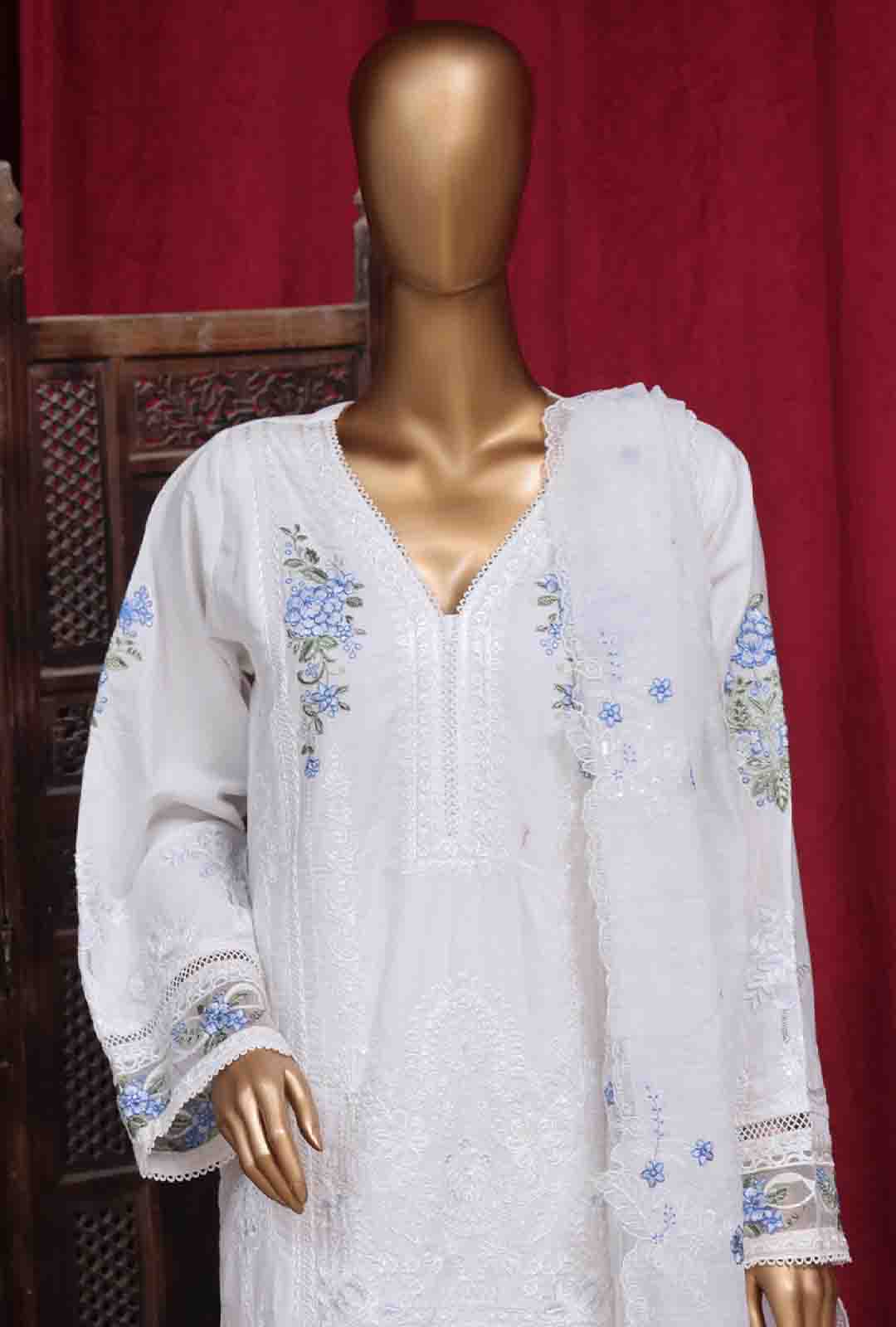 Bin Saeed Fabric - LF-100- 3 Piece Luxury Embroidered Stitched Suit