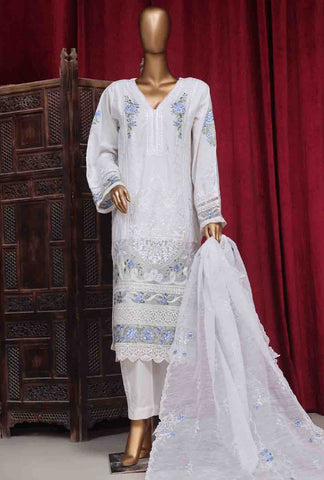 Bin Saeed Fabric - LF-100- 3 Piece Luxury Embroidered Stitched Suit