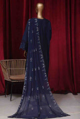 LF-101 B- 3 Piece Luxury Embroidered Stitched Suit