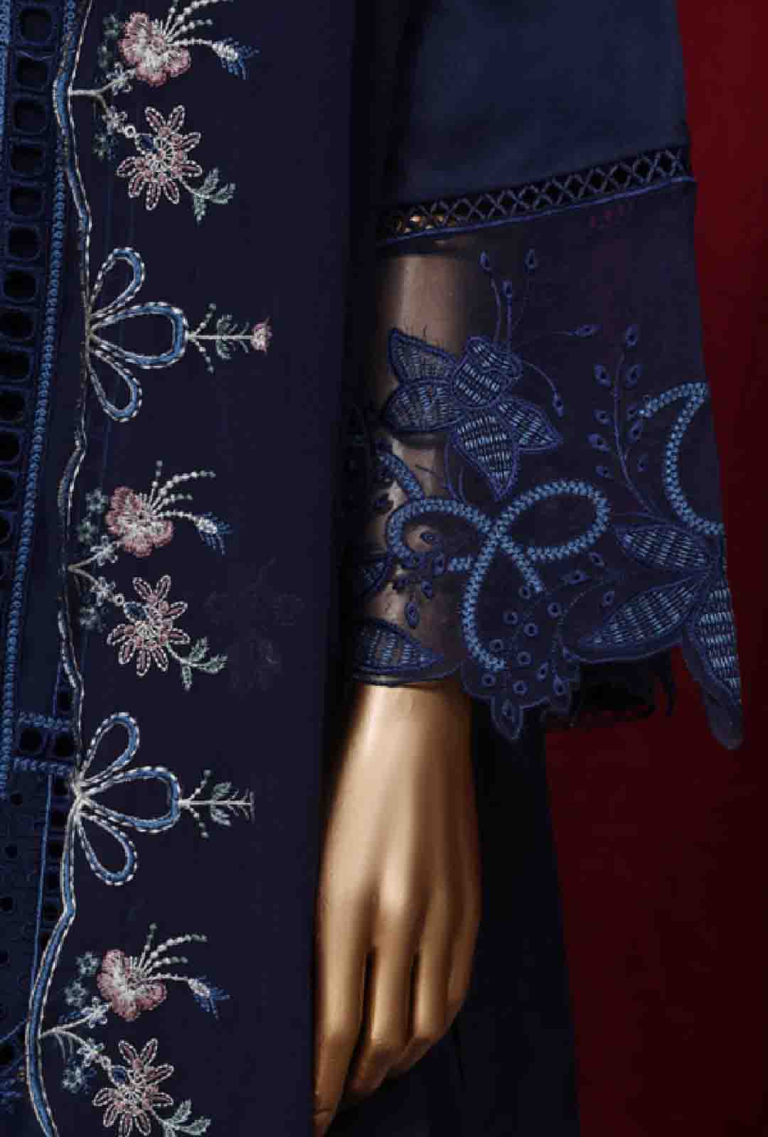 Bin Saeed Fabric - LF-101 B- 3 Piece Luxury Embroidered Stitched Suit