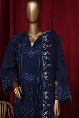 Bin Saeed Fabric - LF-101 B- 3 Piece Luxury Embroidered Stitched Suit