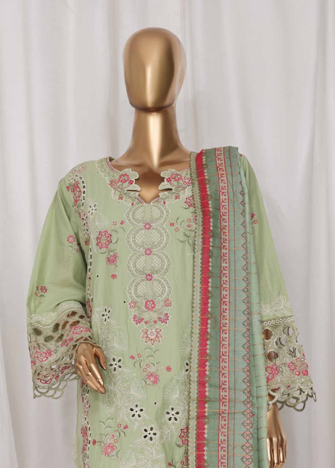 Bin Saeed Fabric - LF-133A- 3 Piece Luxury Embroidered Stitched Suit