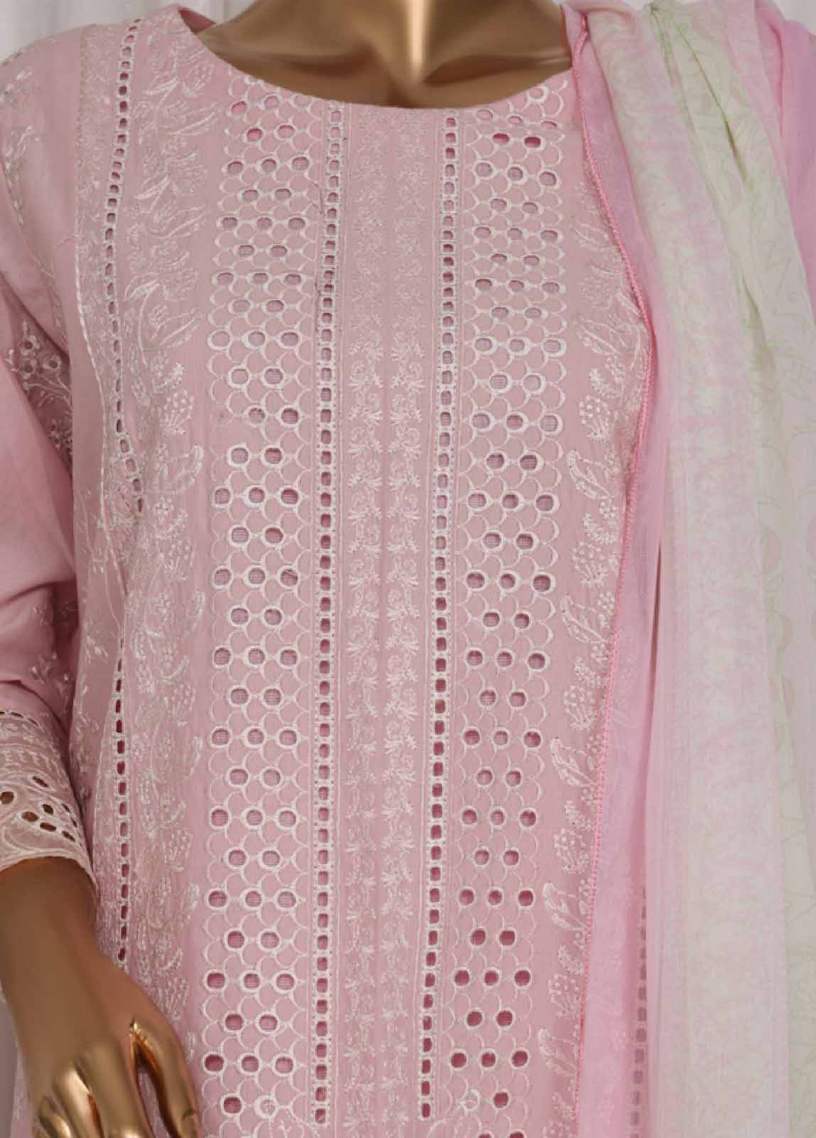 Bin Saeed Fabric - LF-134C- 3 Piece Luxury Embroidered Stitched Suit