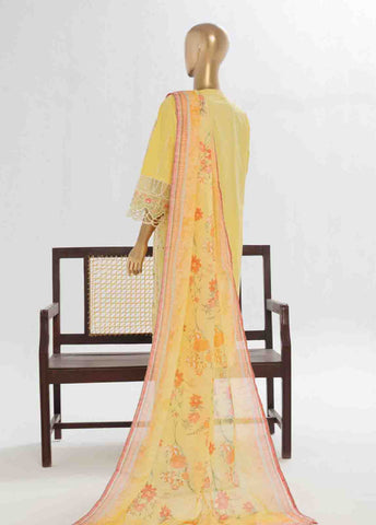 Bin Saeed Fabric - LF-135 F- 3 Piece Luxury Embroidered Stitched Suit