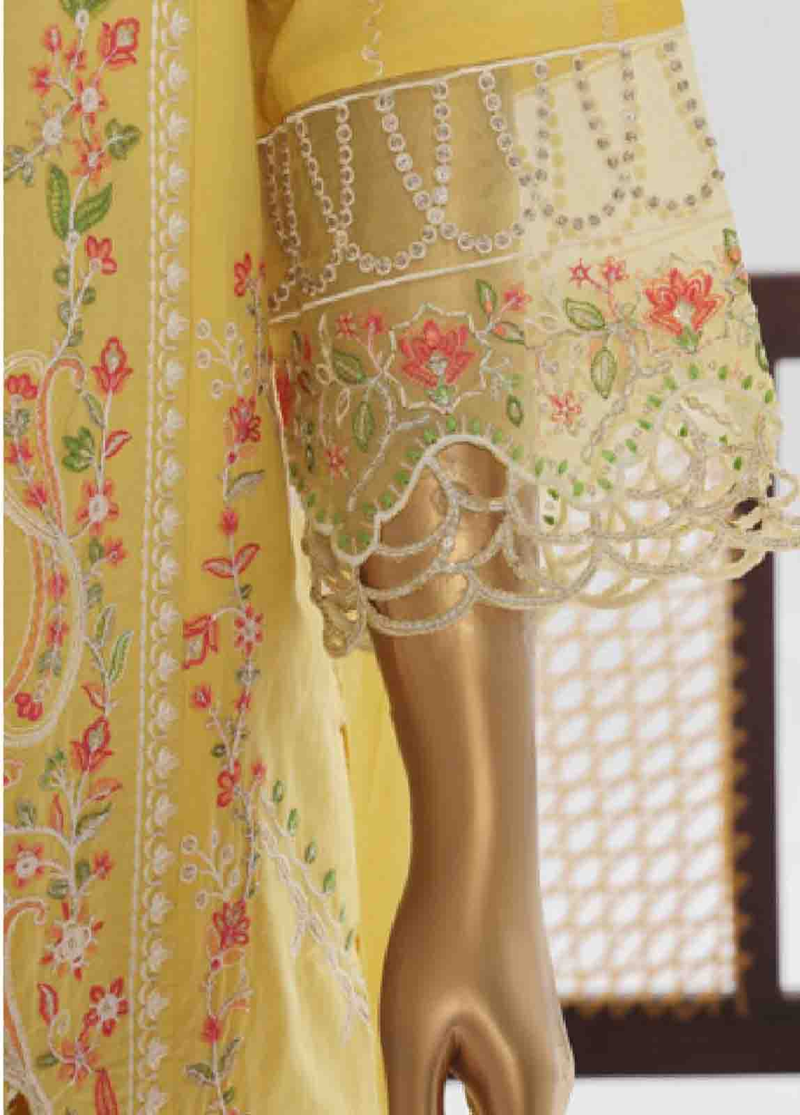 Bin Saeed Fabric - LF-135 F- 3 Piece Luxury Embroidered Stitched Suit
