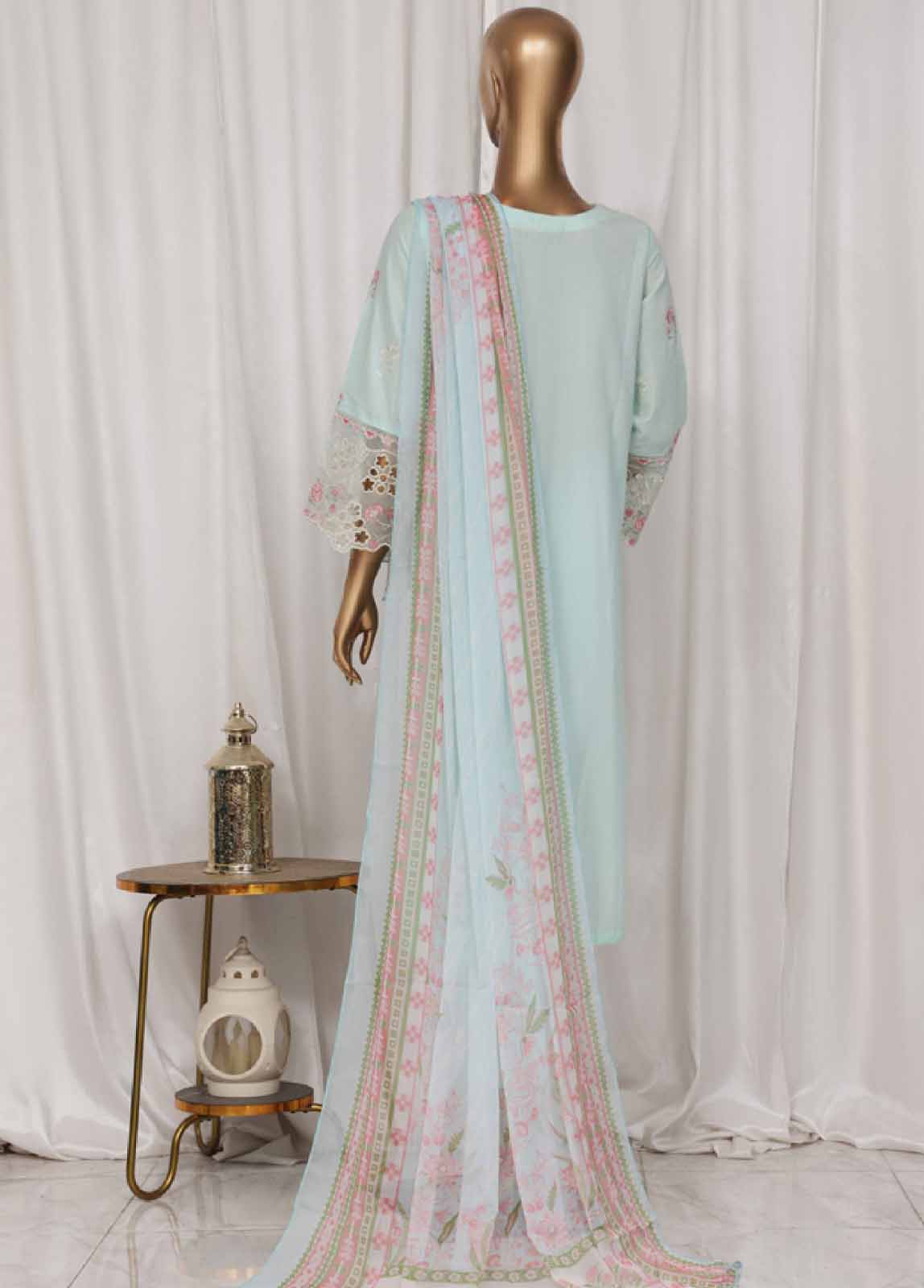 Bin Saeed Fabric - LF-137E- 3 Piece Luxury Embroidered Stitched Suit
