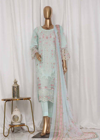 Bin Saeed Fabric - LF-137E- 3 Piece Luxury Embroidered Stitched Suit