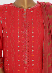 LF-138 R- 3 Piece Luxury Embroidered Stitched Suit