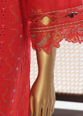 Bin Saeed Fabric - LF-138 R- 3 Piece Luxury Embroidered Stitched Suit