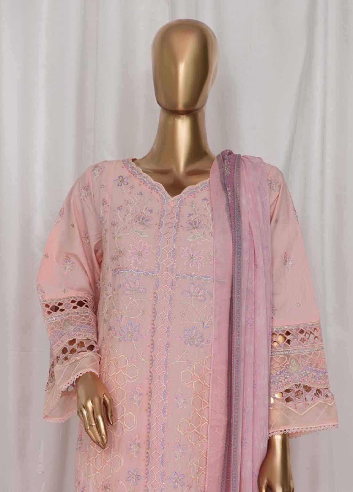Bin Saeed Fabric - LF-139A- 3 Piece Luxury Embroidered Stitched Suit
