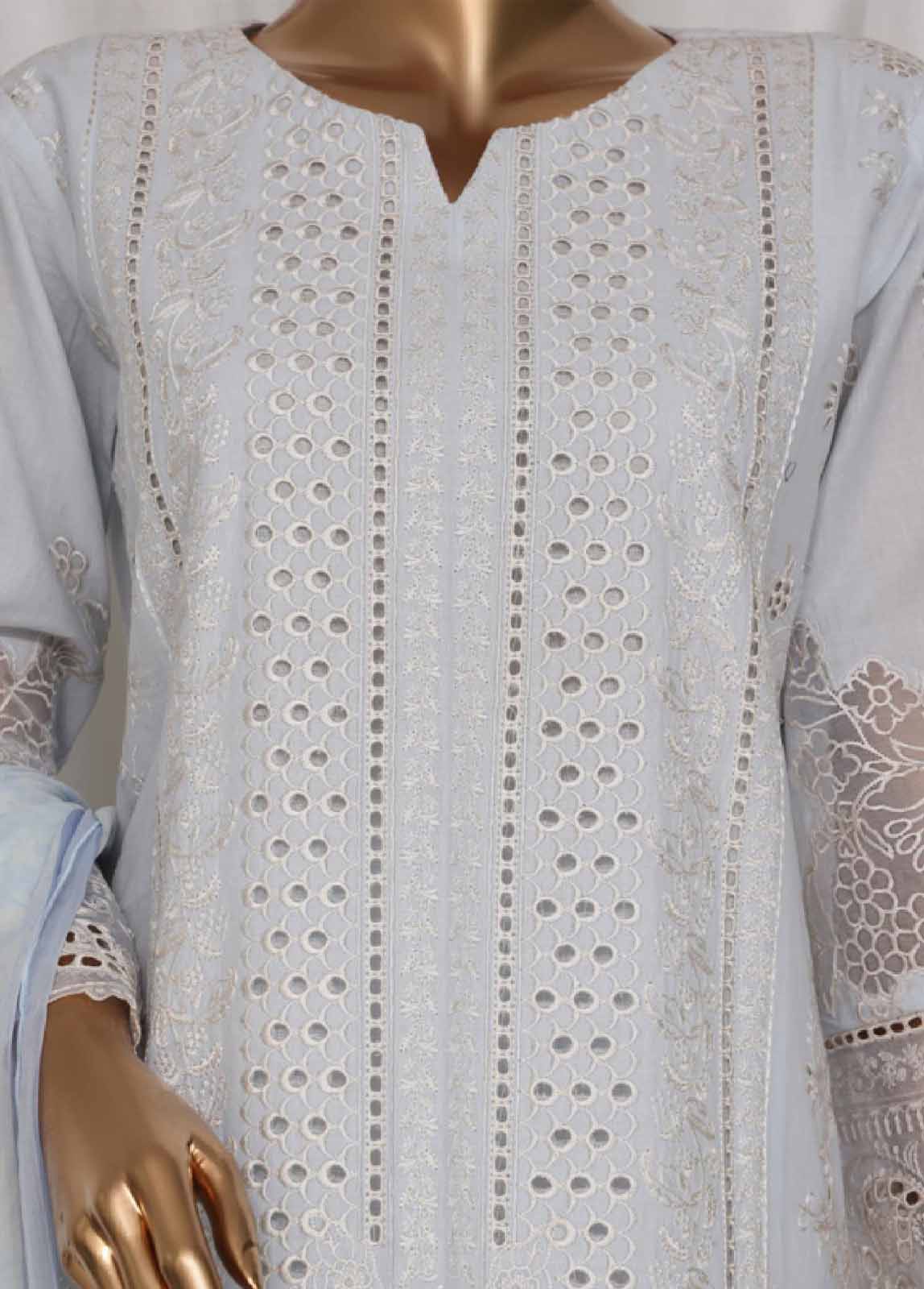 Bin Saeed Fabric - LF-140B- 3 Piece Luxury Embroidered Stitched Suit