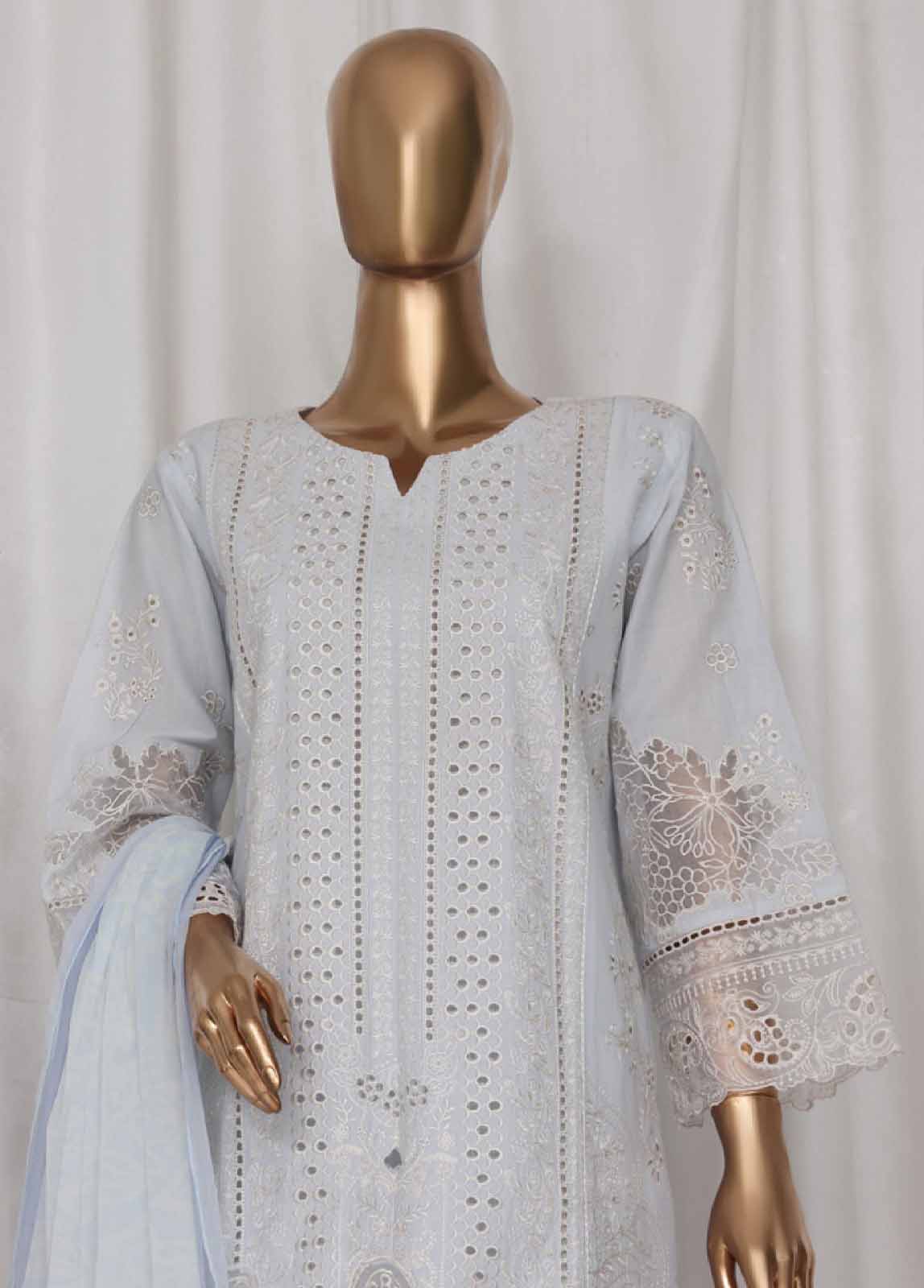 Bin Saeed Fabric - LF-140B- 3 Piece Luxury Embroidered Stitched Suit