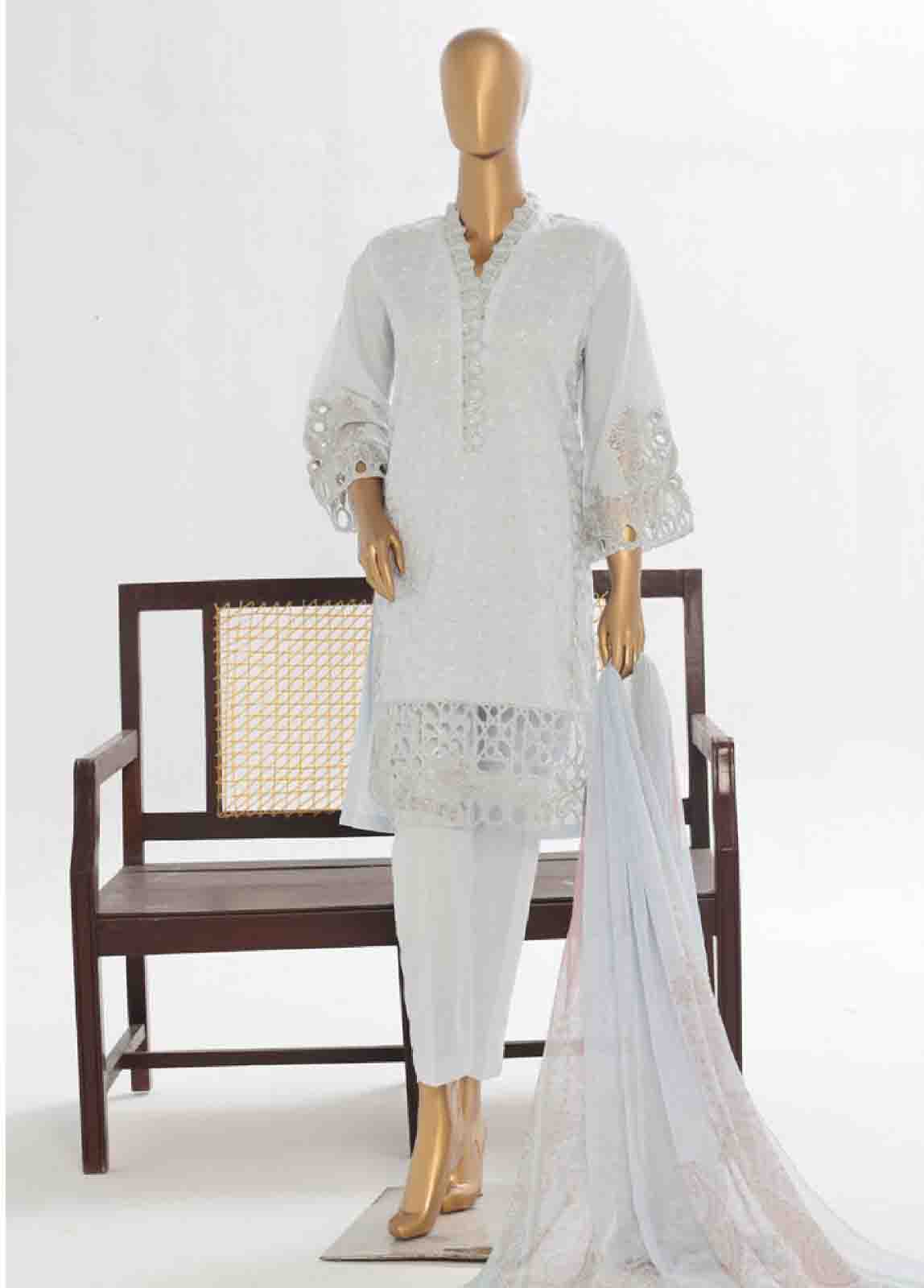 Bin Saeed Fabric - LF-140 F- 3 Piece Luxury Embroidered Stitched Suit