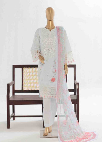 Bin Saeed Fabric - LF-140 R- 3 Piece Luxury Embroidered Stitched Suit