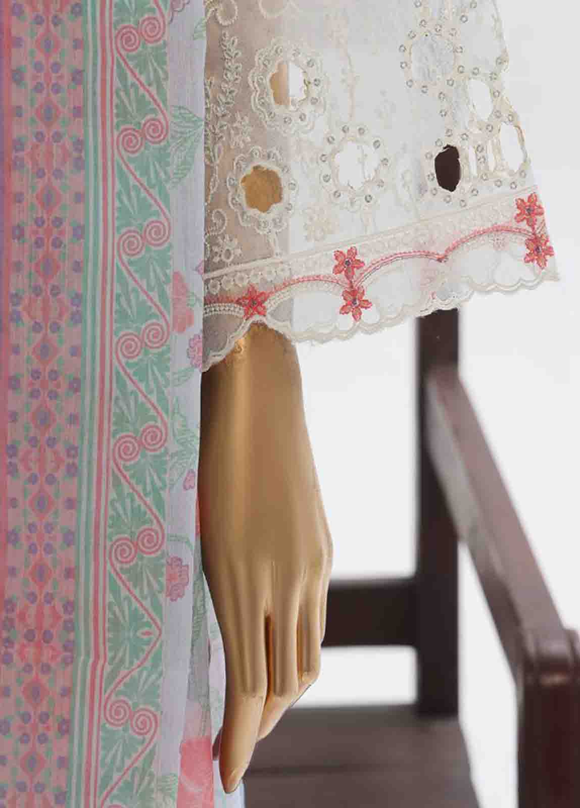 Bin Saeed Fabric - LF-140 R- 3 Piece Luxury Embroidered Stitched Suit