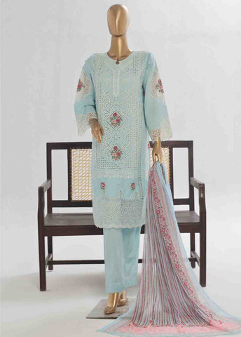 LF-142 F- 3 Piece Luxury Embroidered Stitched Suit