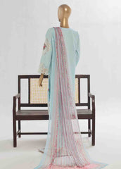LF-142 F- 3 Piece Luxury Embroidered Stitched Suit