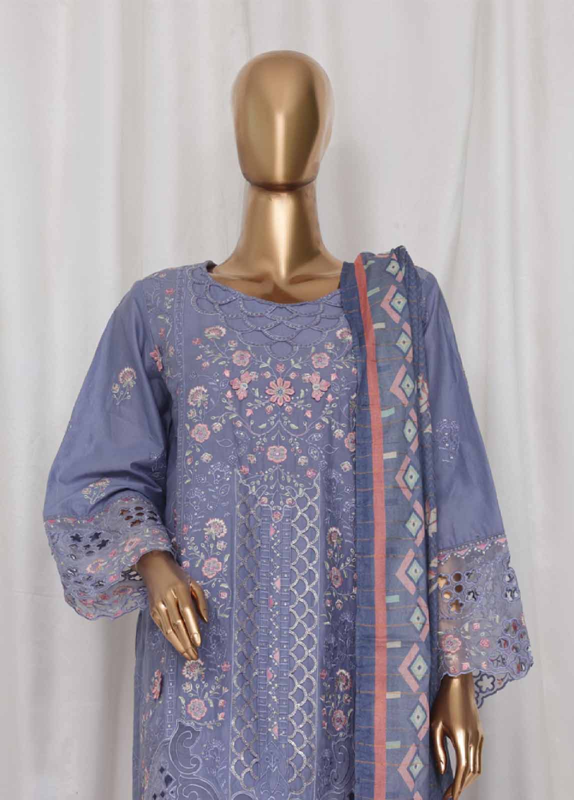 Bin Saeed Fabric - LF-143C- 3 Piece Luxury Embroidered Stitched Suit