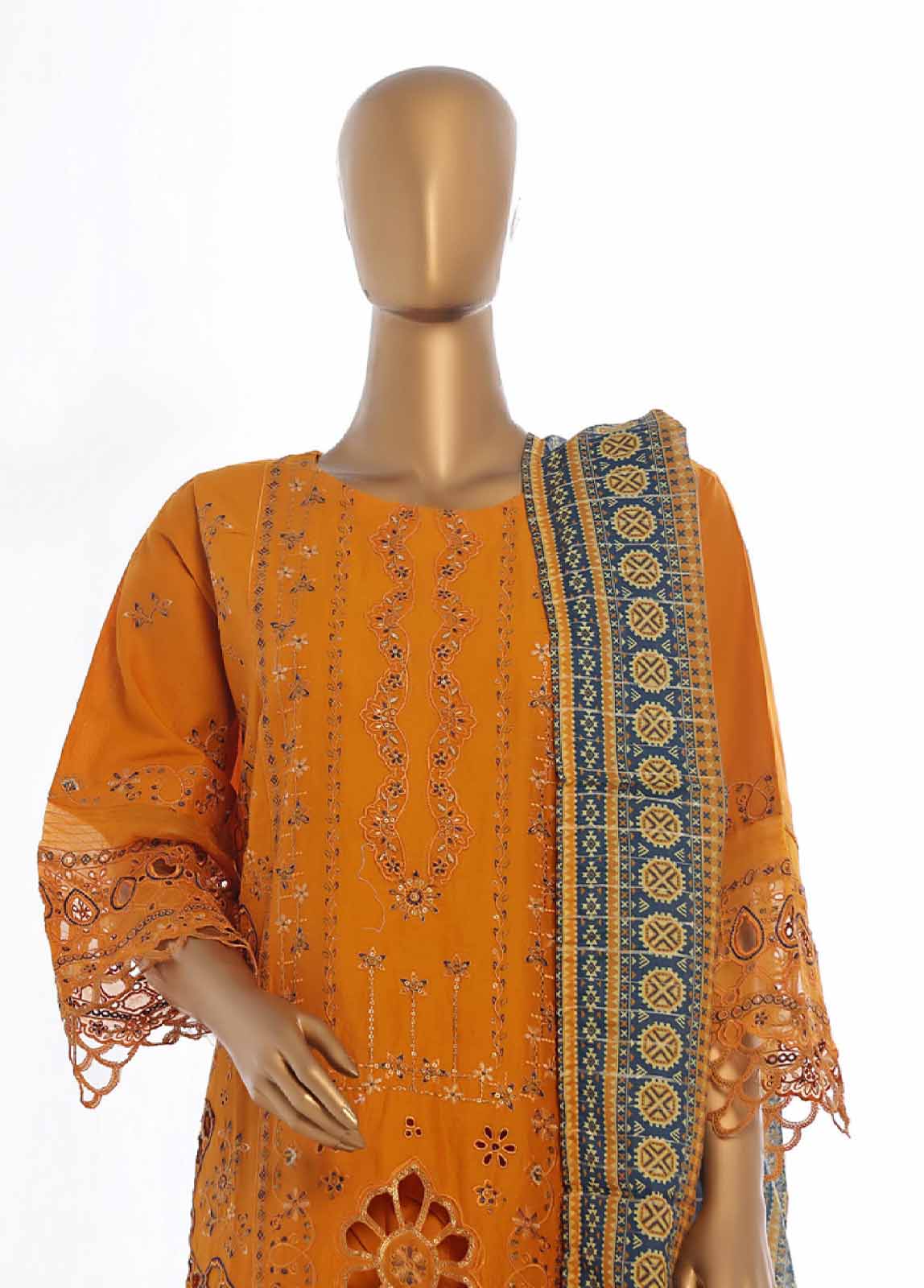 Bin Saeed Fabric - LF-145B- 3 Piece Luxury Embroidered Stitched Suit