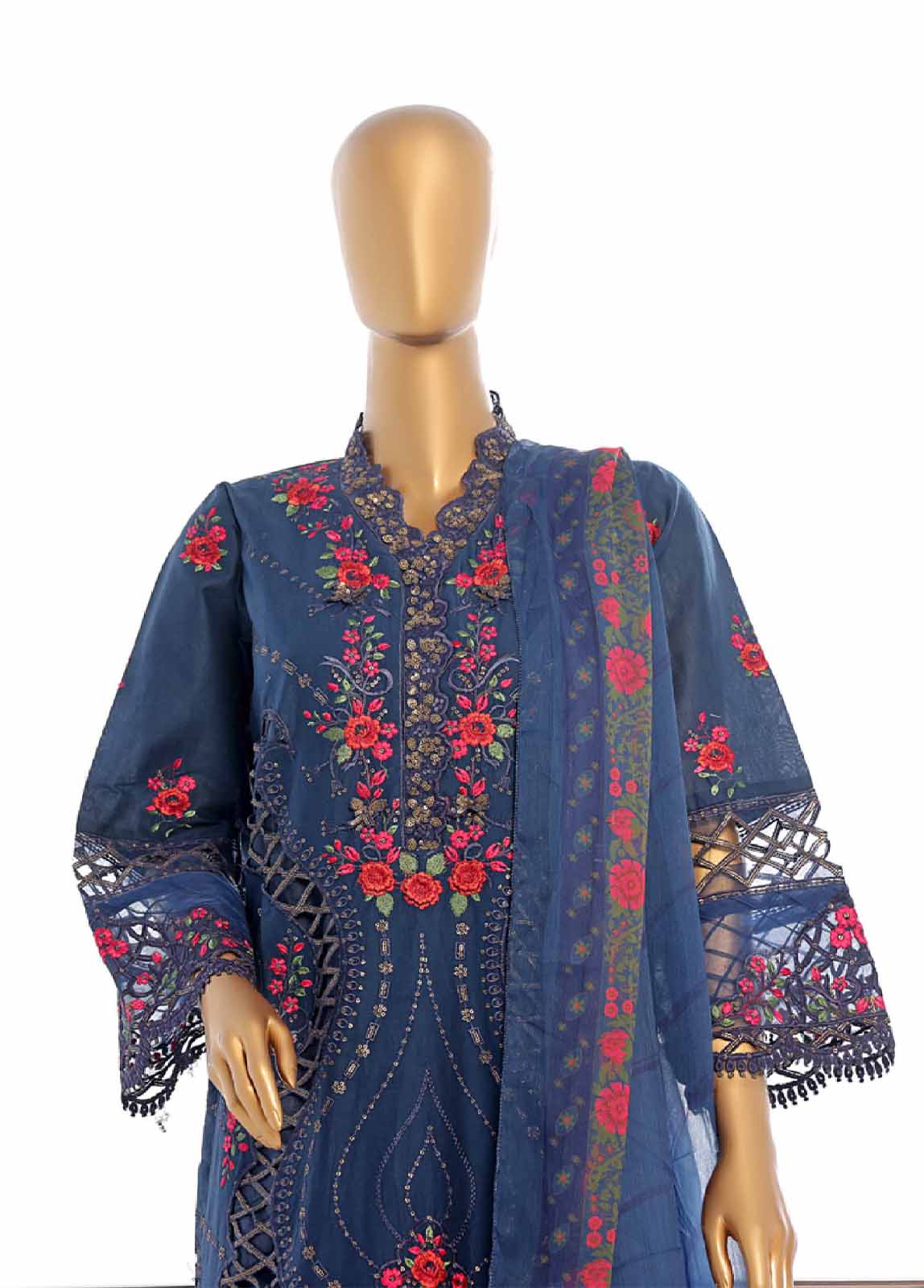 Bin Saeed Fabric - LF-146A- 3 Piece Luxury Embroidered Stitched Suit