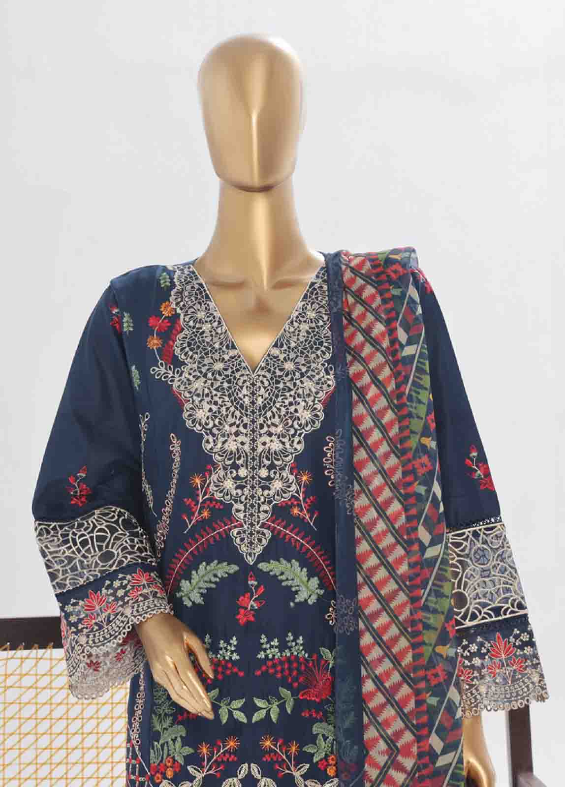 Bin Saeed Fabric - LF-146 F- 3 Piece Luxury Embroidered Stitched Suit