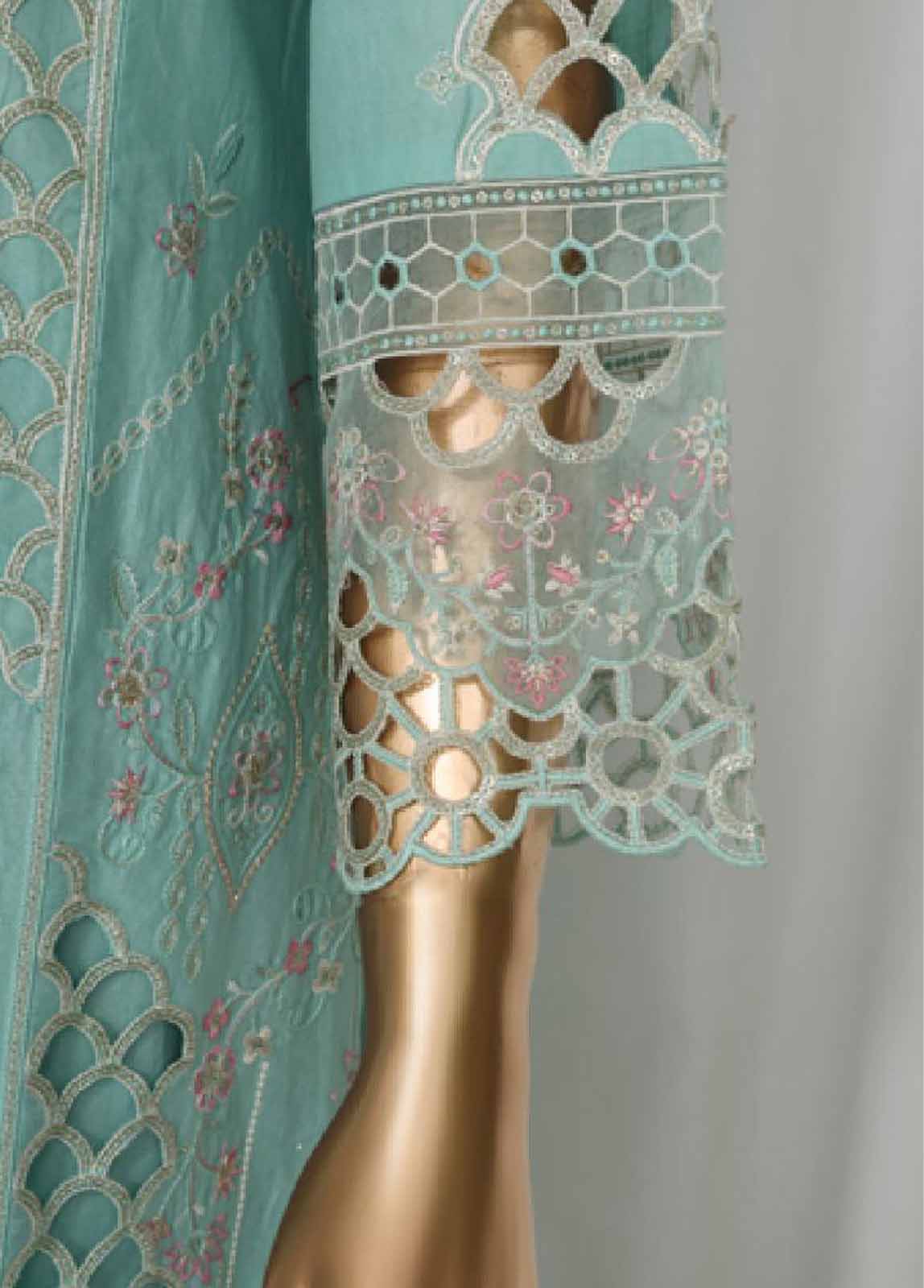 Bin Saeed Fabric - LF-149C- 3 Piece Luxury Embroidered Stitched Suit