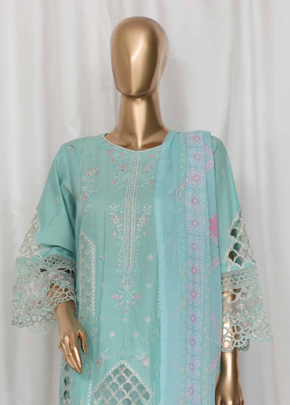 Bin Saeed Fabric - LF-149C- 3 Piece Luxury Embroidered Stitched Suit