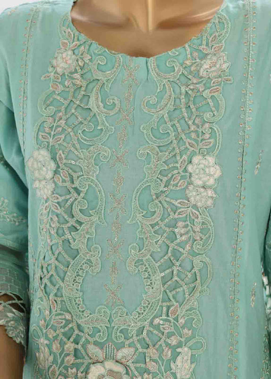 LF-149 F- 3 Piece Luxury Embroidered Stitched Suit