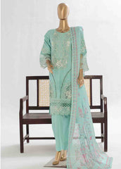 LF-149 F- 3 Piece Luxury Embroidered Stitched Suit