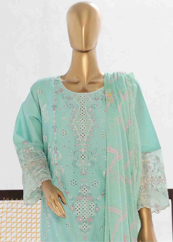 Bin Saeed Fabric - LF-149 R- 3 Piece Luxury Embroidered Stitched Suit